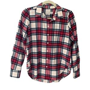 LOFT Flannel Pouf Sleeve Shirt XS